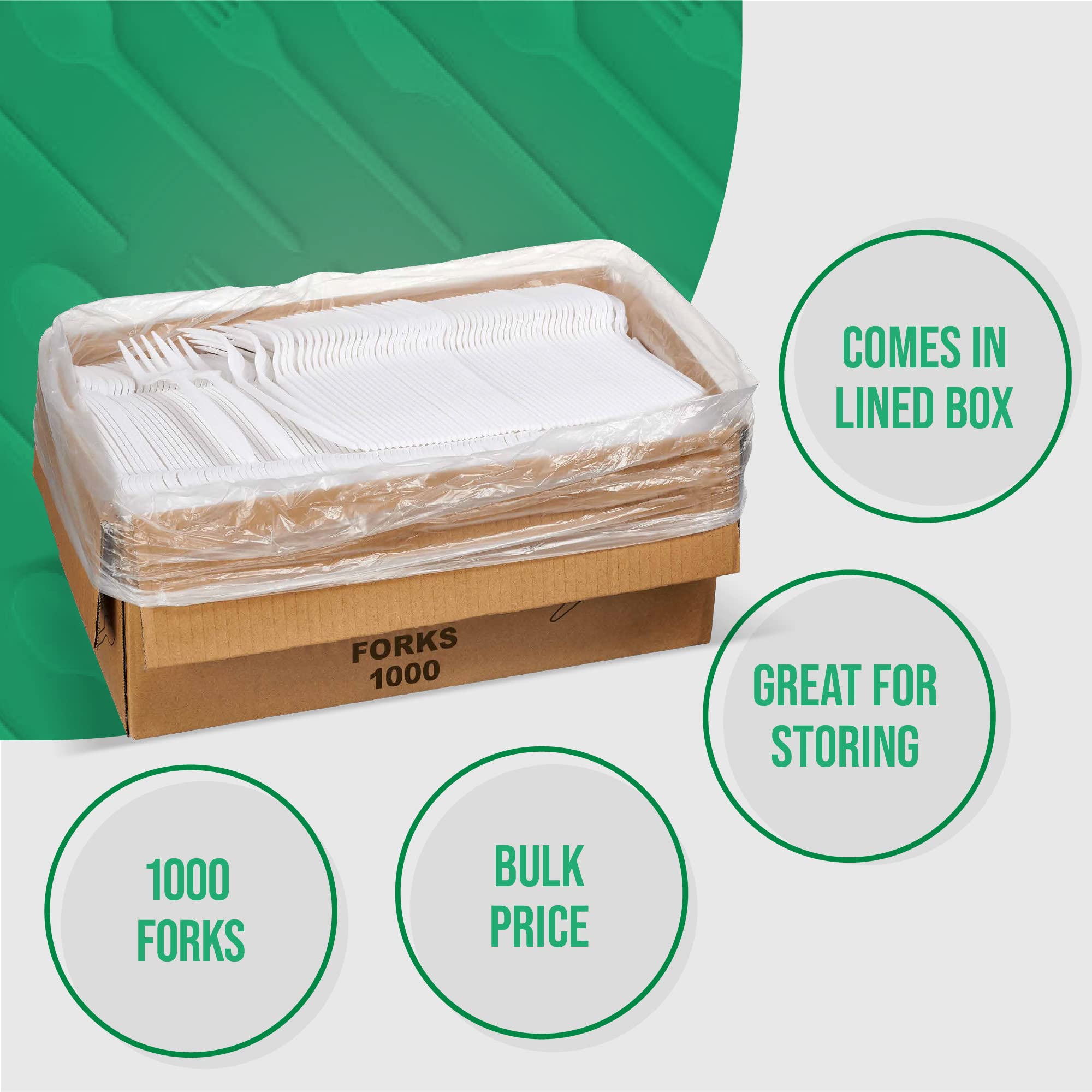 1000 Count Bulk Fork Gold Global