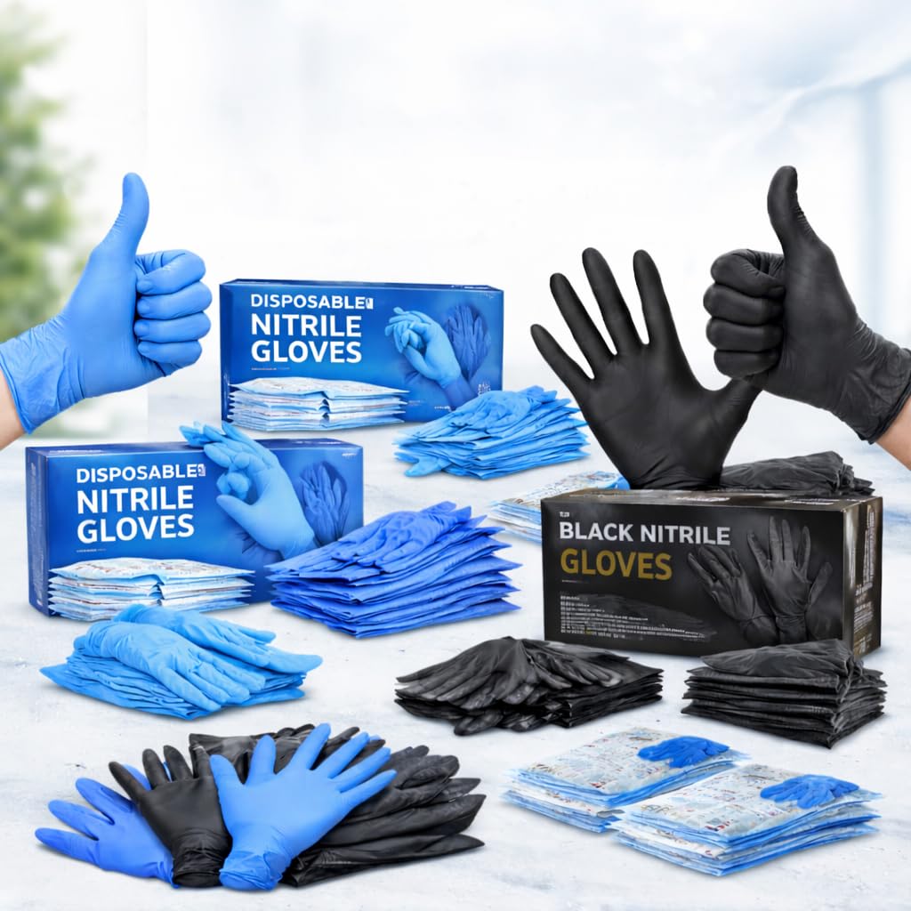Gold Global nitrile gloves bulk case 1000 count disposable nitrile exam gloves